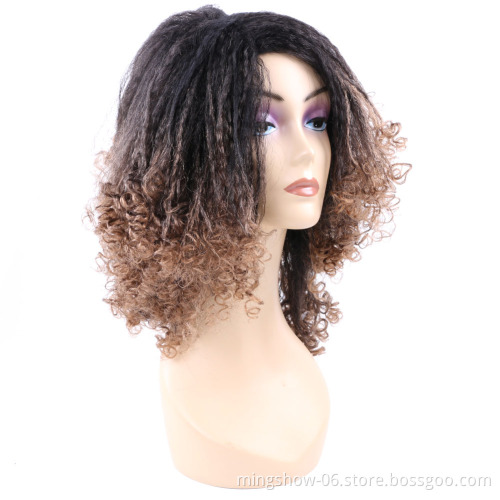 12" Long afro curly kinky bob wigs for black women